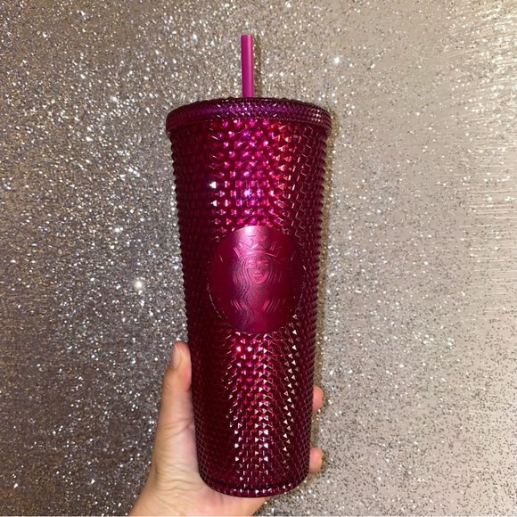 BRAND NEW Starbucks BERRY Bling Venti Studded Tumbler pink/purple Cold Cup - Picture 1 of 3